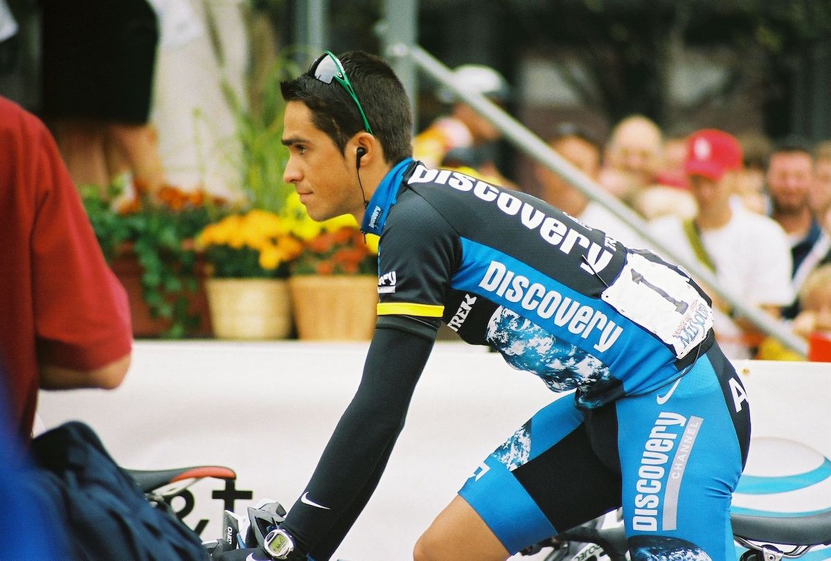 Alberto Contador ready to ride.